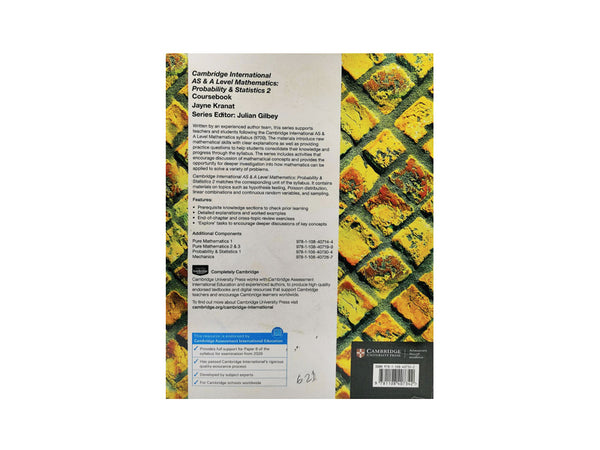 CAMBRIDGE INTERNATIONAL AS & A LEVEL MATHEMATICS: PROBABILITY & STATISTICS 2 COURSE BOOK