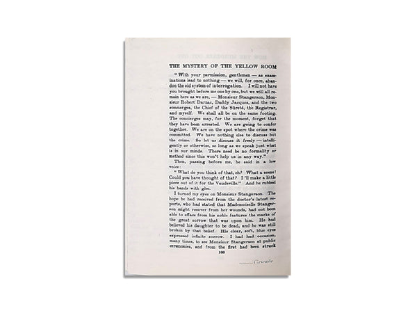THE MYSTERY OF THE YELLOW ROOM, GASTON LEROUX